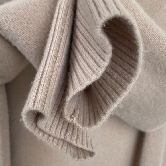 Banana Republic Beige Luna Cashmere Jumper Polo Tan Collared Sweater XL - Picture 10 of 14